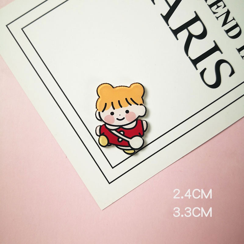 Ghim cài áo bằng acrylic họa tiết hoạt hình đáng yêu sáng tạo cho nữ