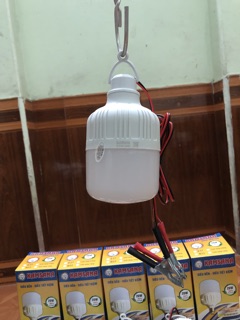 BÓNG ĐÈN LED 20W/12V- KẸP BÌNH ẮC QUY.