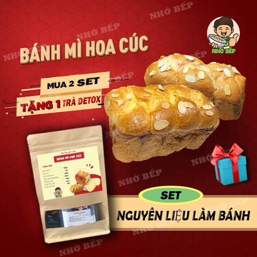 Set Làm Bánh Mì Hoa Cúc Pháp  5 Chiếc Nguyên Liệu Làm Bánh Tặng Công Thức Dễ Làm Bằng Nồi Chiên Không Dầu - Nhớ Bếp