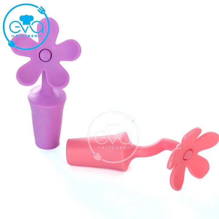 Set 2 Nút Đậy Chai Silicone Flower Bottle Cover