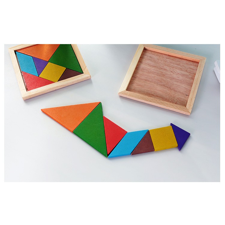 Đồ Chơi Trí Uẩn Tangram Ghép Hình Đồ Chơi Giáo Dục Trí Tuệ Phát Triển Tư Duy Cho Trẻ