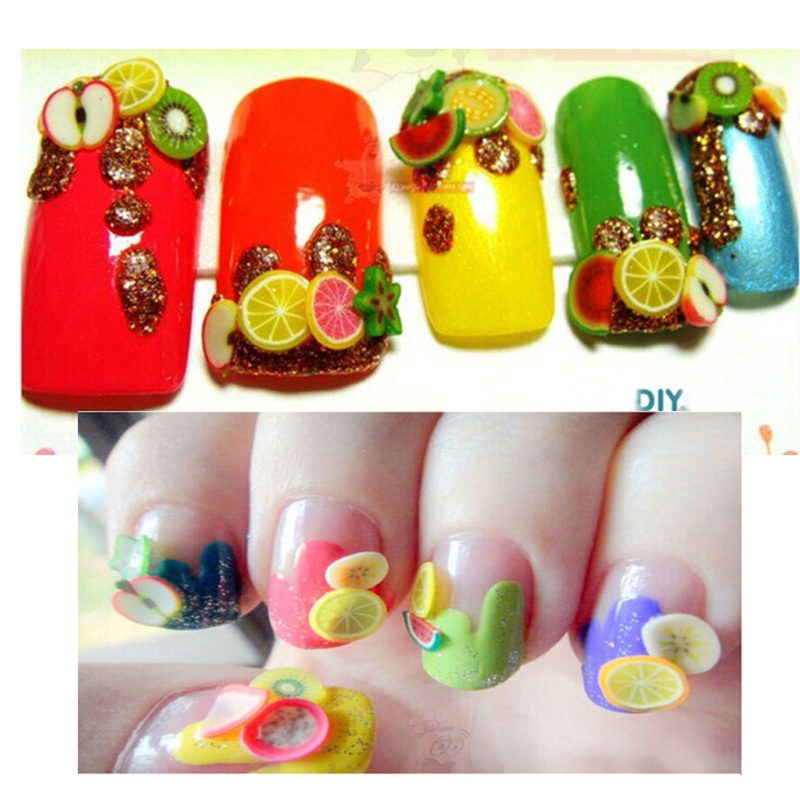 Set Hạt Nhựa Resin Hình Trái Cây/Động Vật/Hoa Mini Xinh Xắn DIY