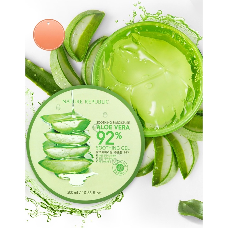 Gel Lô Hội Nature Republic Soothing & Moisture Aloe Vera 92% Soothing Gel 300ml