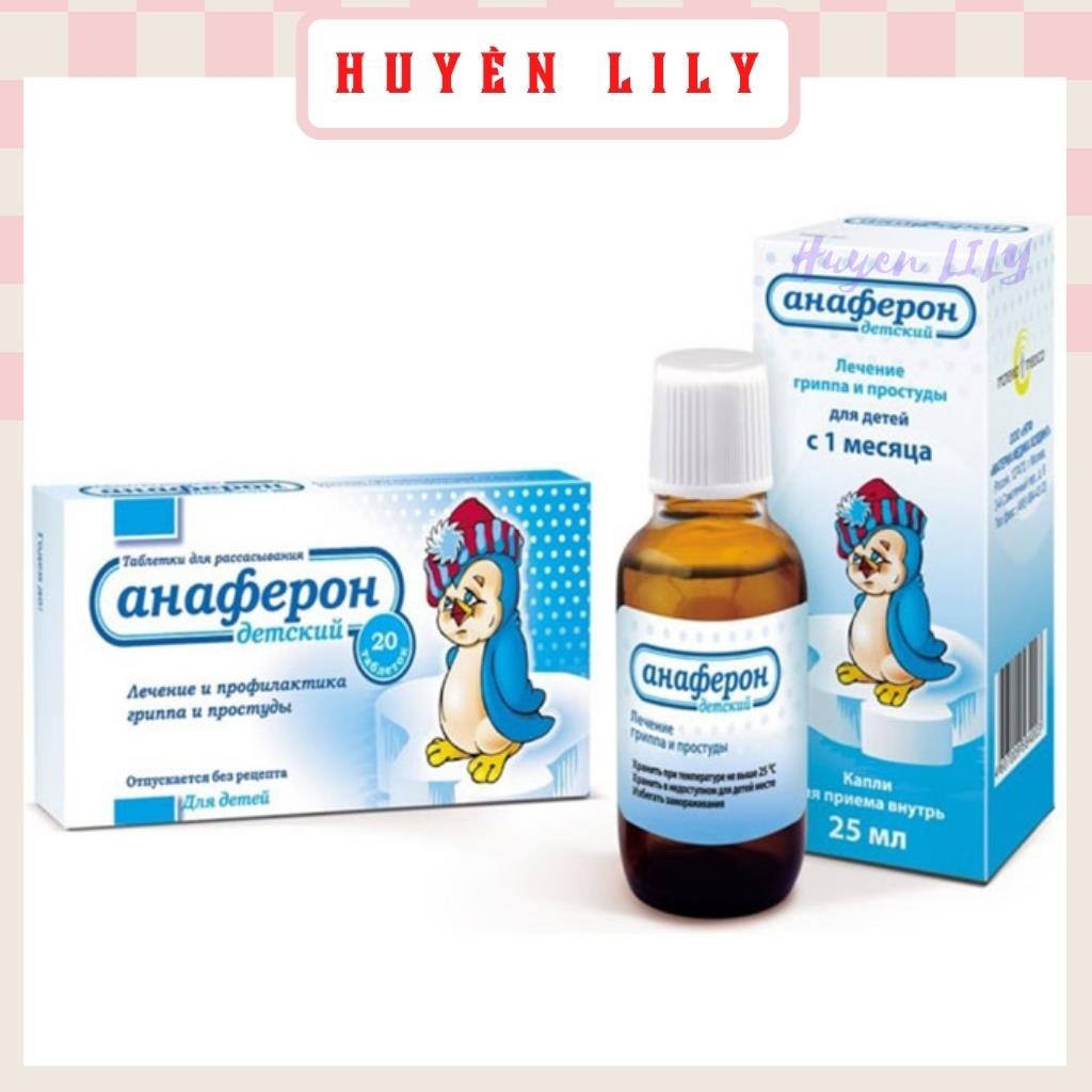 Tăng đề kháng Anaferon Chim Cánh Cụt Nga dạng viên và Siro của Nga