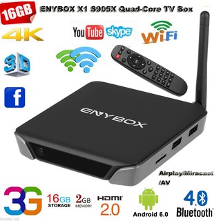Android TV Box Enybox X1 2MB/16MB - Bluetooth 4.1 | ROM ATV 6.0.1 tương tự Mibox 4K