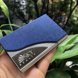 Hộp đựng card visit khắc logo cho ngân hàng PV Bank, ví đựng dang thiếp bằng da khắc tên siêu đẹp ở Đà Nẵng