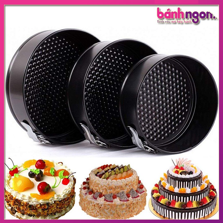 Khuôn Bánh Đáy Rời Chống Dính Có Khoá/Khuôn Nướng Cheesecake Pan Springform 14cm/18cm/22cm/24cm