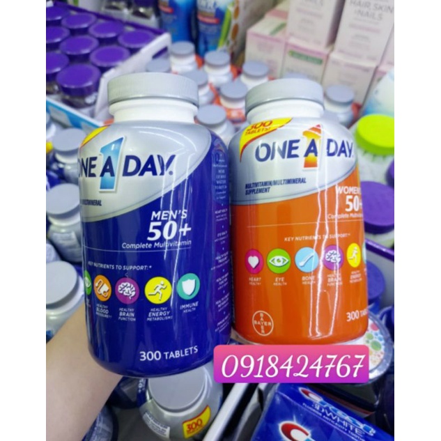 one a day men 50+ one a day women trên 50 tuổi viên bổ tổng hợp 300v