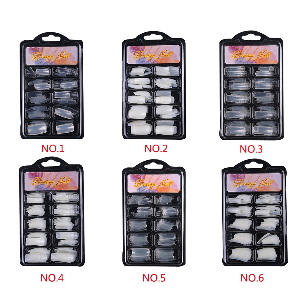 Set 100 Móng Tay Giả Kiểu Pháp Cho Nữ