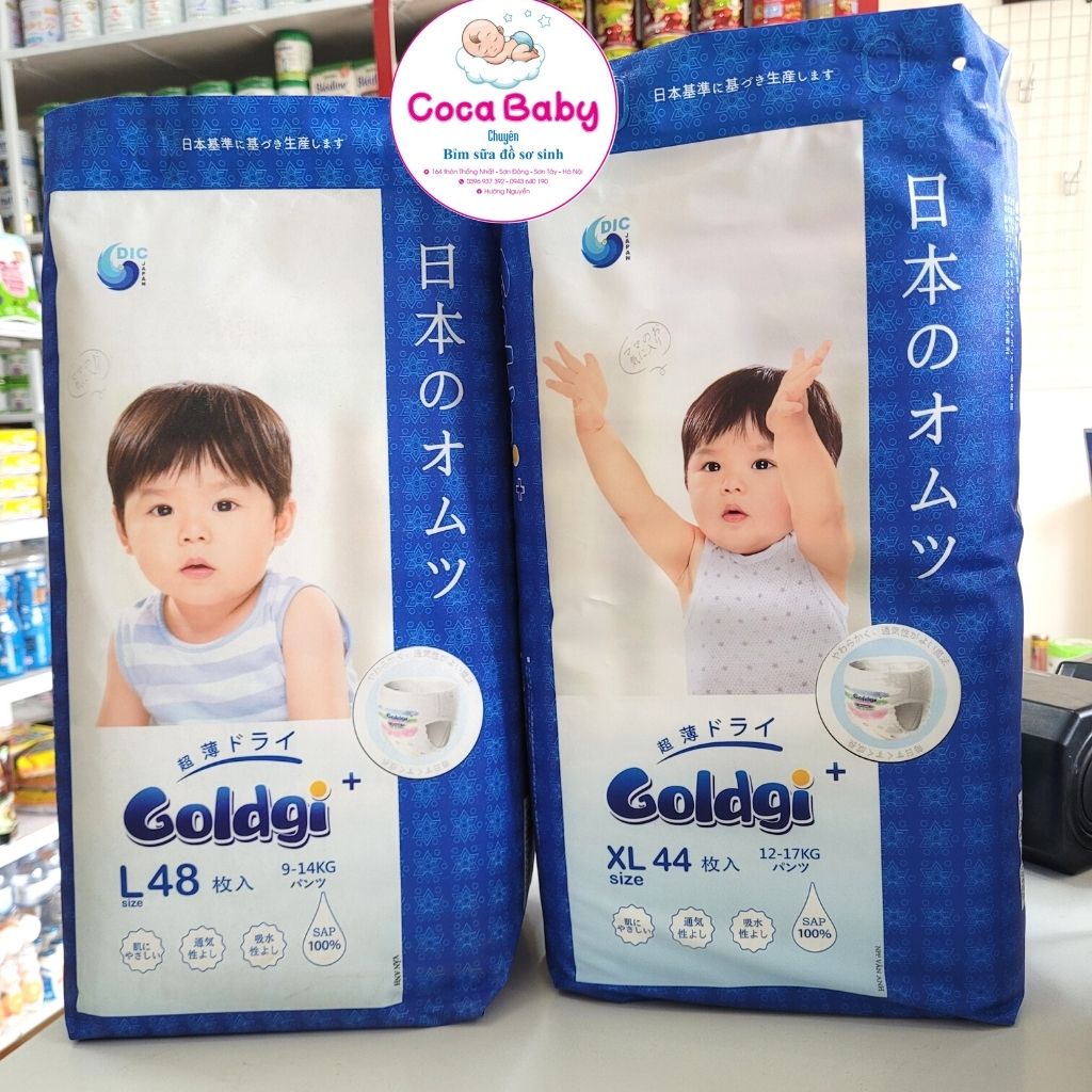 Tã/Bỉm dán/quần cao cấp Goldgi đủ size Nb92/S84/M66/M60/L48/XL44/XXL32