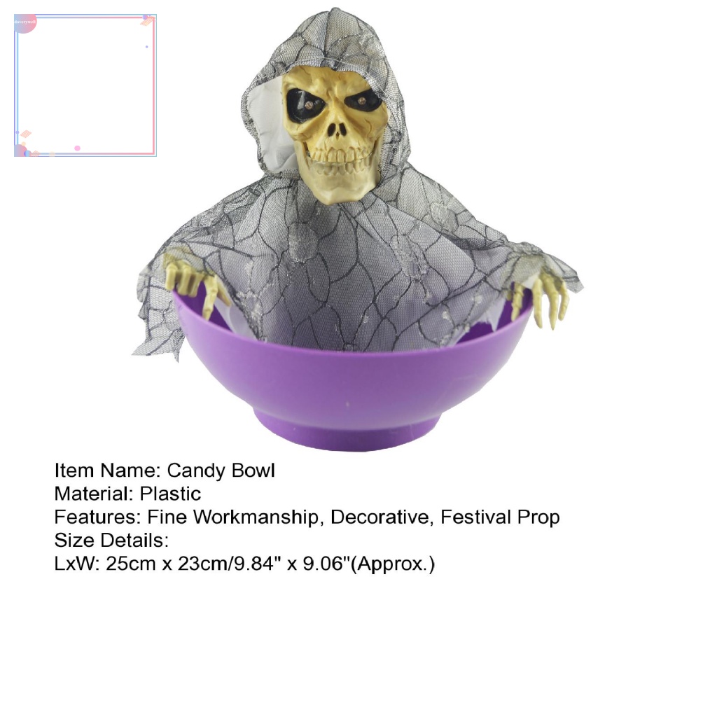 Tô Đựng Kẹo Hình Bộ Xương Halloween Độc Đáo