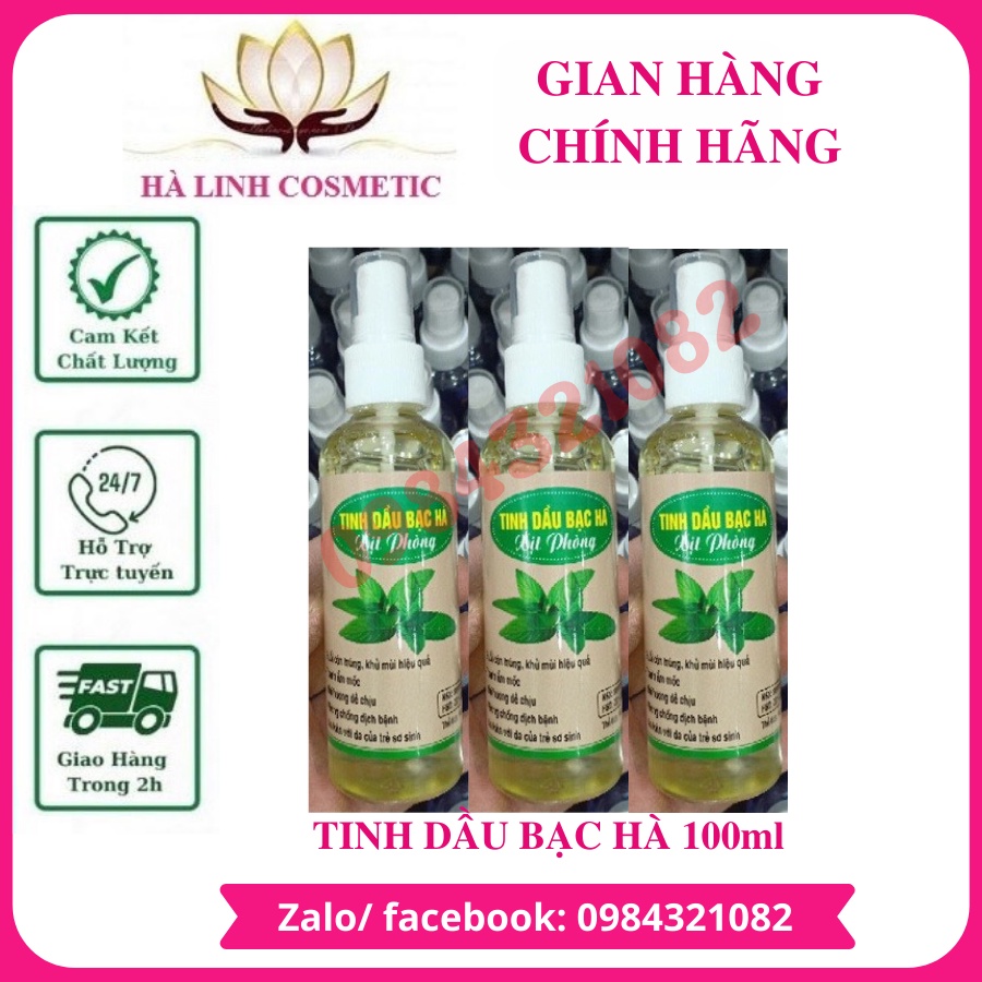 Giá sỉ tinh dầu Bạc hà xịt phòng chai 100ml cực thơm mát, hàng xịn