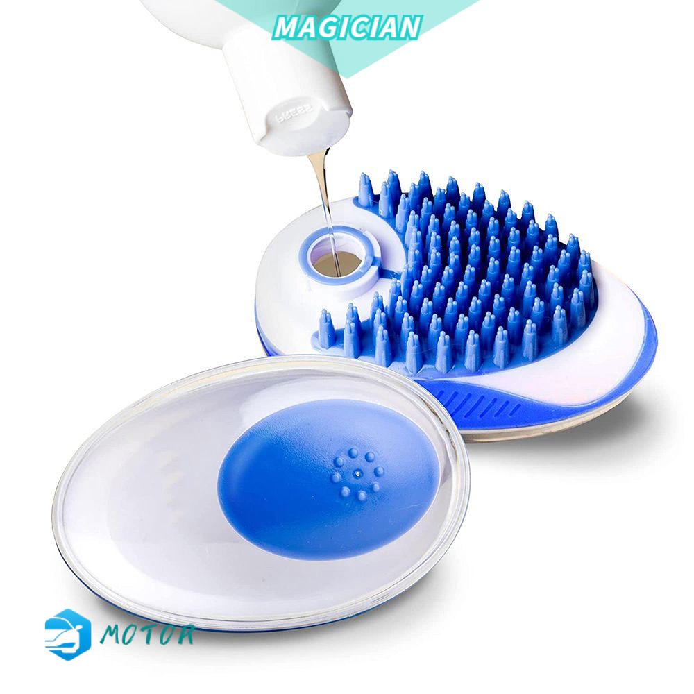 Bàn Chải Silicon Mềm Mát Xa Tắm Cho Thú Cưng Nhiều Màu Sắc