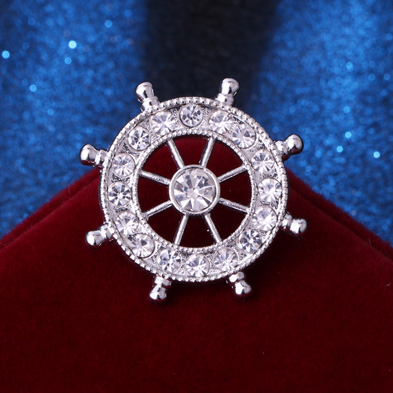 EFAN Ghim Cài Áo Hình Bánh Lái Thuyền Thời Trang Cho Nam