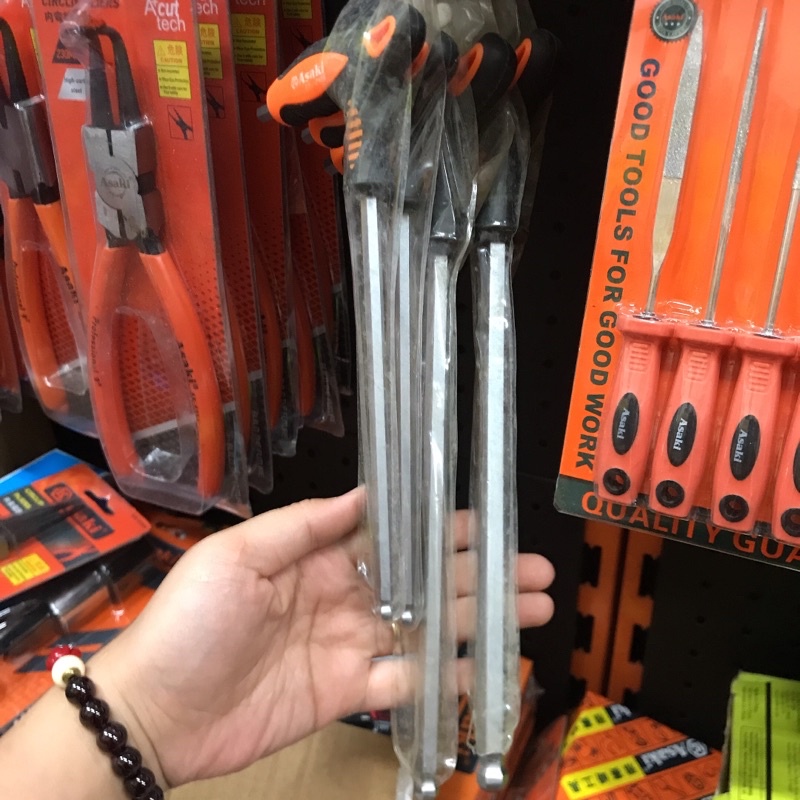 Lục giác đầu bi ASAKI tay cầm chữ T từ 2,2.5,3,4,5,6,8,10