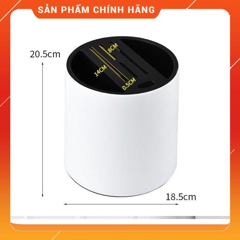 Ống Đựng Dao Đũa, Hôp Đựng Đũa Cao Cấp Xoay 360* Có Khay Hứng Ráo Nước Tháo Rời Tiện Lợi minhkhoi.