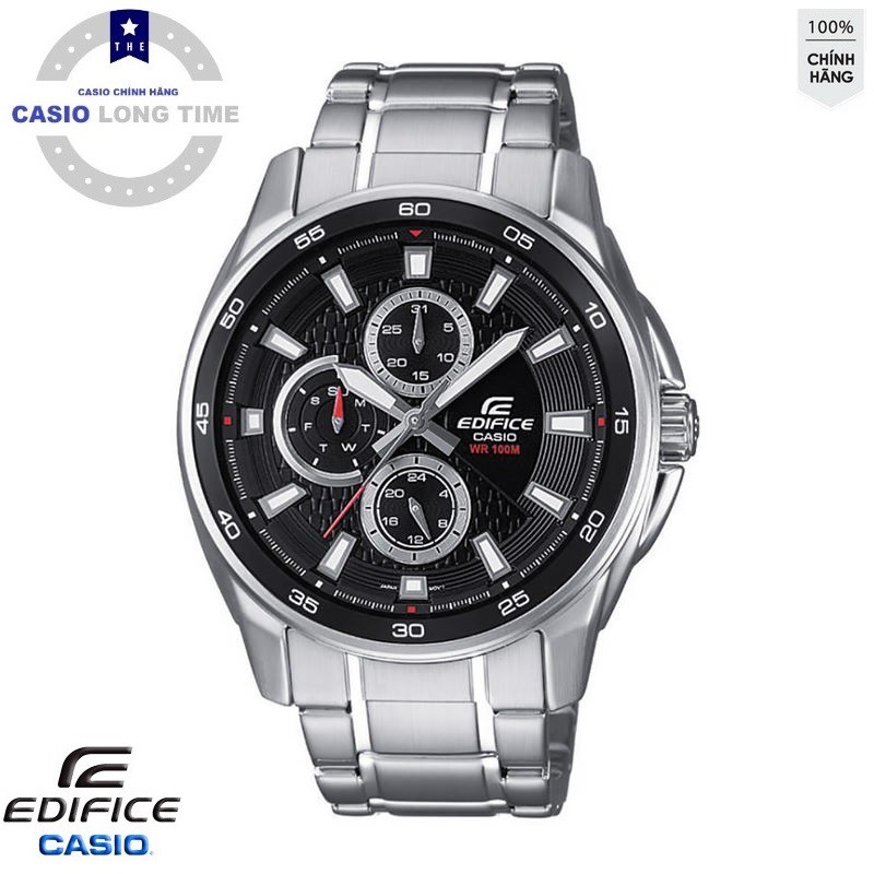 ĐỒNG HỒ NAM CASIO EF-334D-1AVUDF 6 Kim - Dây kim loại