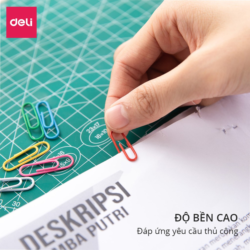 Ghim vòng màu Deli  29mm - 100 cái/hộp, E0024