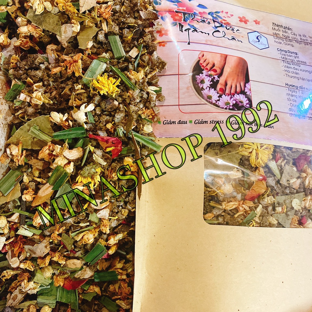 [500G-1KG TÚI ZIP] Muối ngâm chân thảo dược Mộc Hương (loại cao cấp) - giúp ngủ ngon, giảm hôi chân