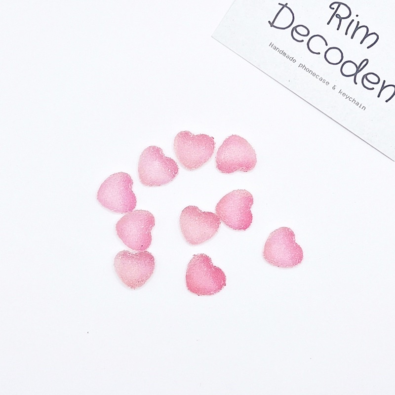 Charm tim 2 màu bọc đường - dùng trang trí ốp lưng điện thoại, slime, kẹp tóc, Jibbit gắn dép crocs