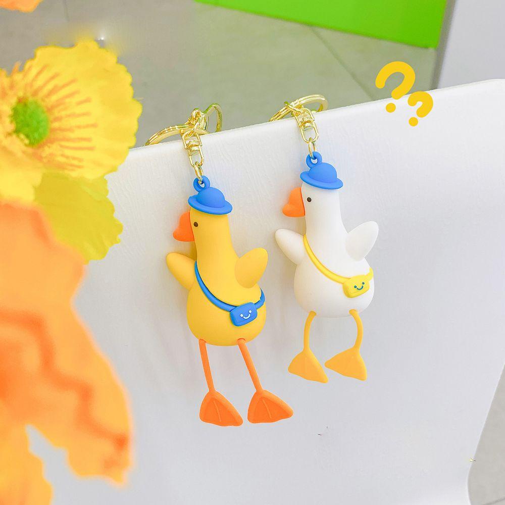 Móc Khóa Hình Ngỗng Màu Trắng Vàng Dễ Thương