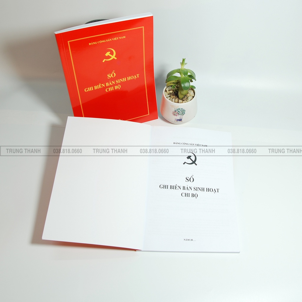 Sổ ghi biên bản sinh hoạt Chi bộ - Khổ A4 - 160 trang.