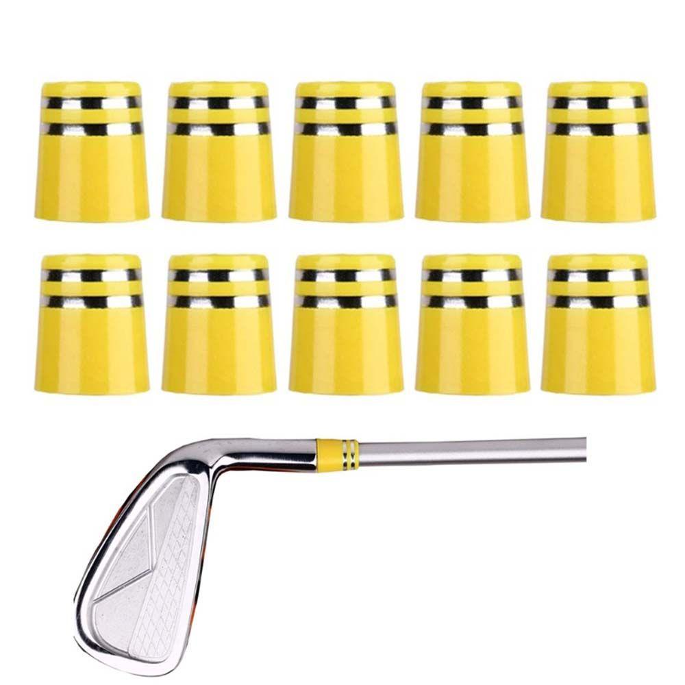 DARNELL 10Pcs Golf Ferrules Fit 0.335 Golf iron Rubber Sleeve Golf Ferrules Replacement Golf Shaft Sleeve Durable Double|Ring Golf Training Rubber Club Accessories Golf Tapered Ferrule/Multicolor
