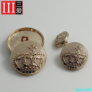 Nút Áo Kim Loại Hình Vương Miện 12mm-25mm Haybo04