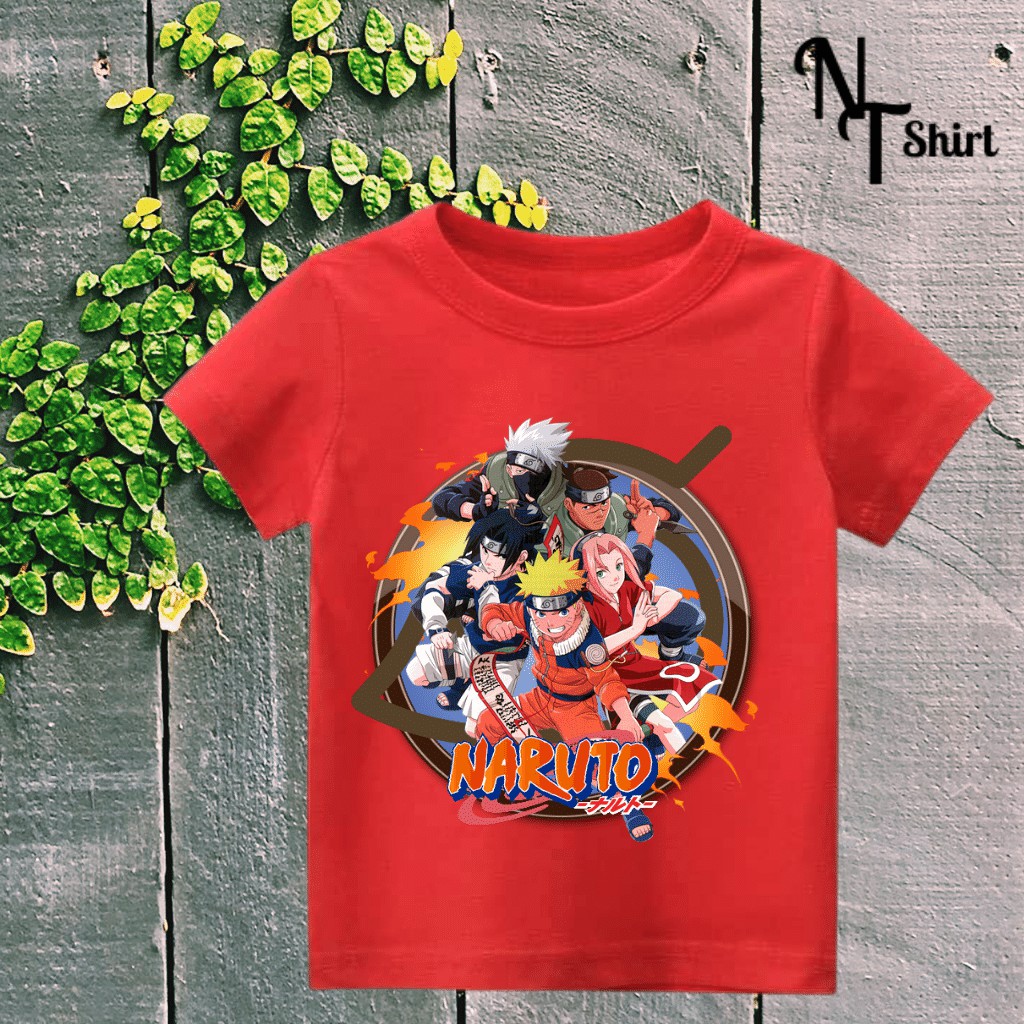Áo thun bé trai và bé gái, Áo phông trẻ em in hình Uchiha itachi Naruto,Kakashi , Áo cotton xịn mặc mát thoải mái 02