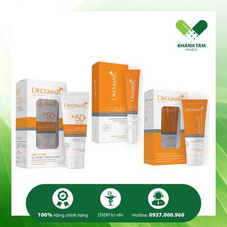 ! [NEW] Combo DECUMAR ADVANCED [Gel ngừa mụn, gel rửa mặt kiềm nhờn, kem chống nắng] (Decuma, advance)