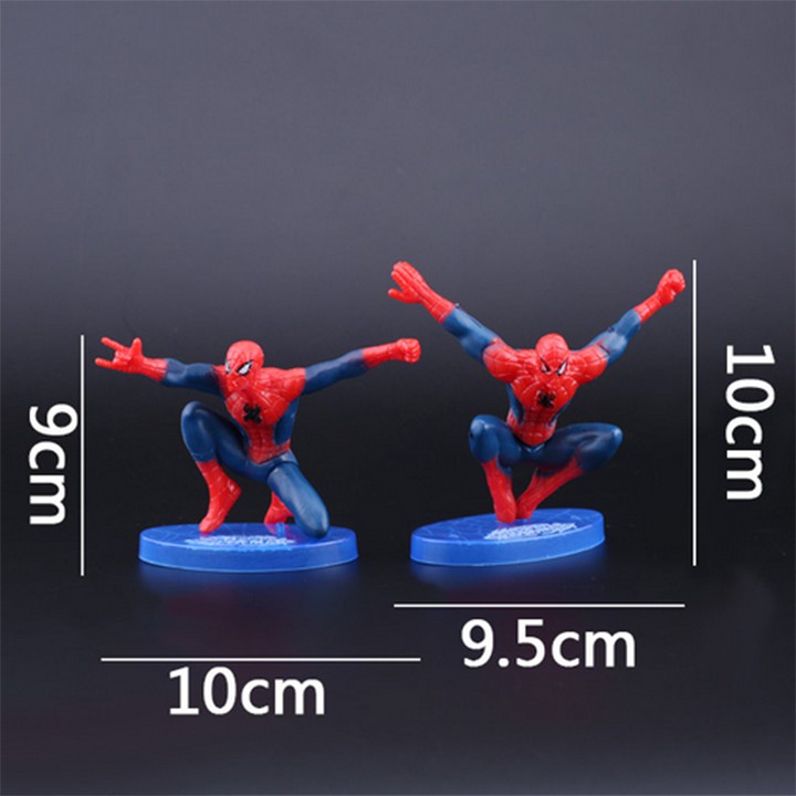 Bộ 7 siêu nhân người nhện Spider Man - Trang trí bánh kem, trang trí bánh Gato, trang trí bánh sinh nhật