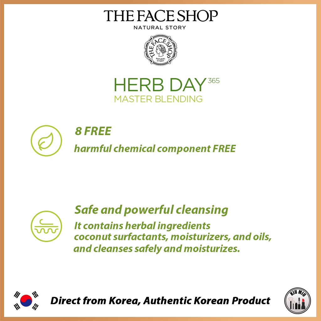 THE FACE SHOP HERB DAY 365 Master Blending Cleansing Cream 170ml *ORIGINAL KOREA*