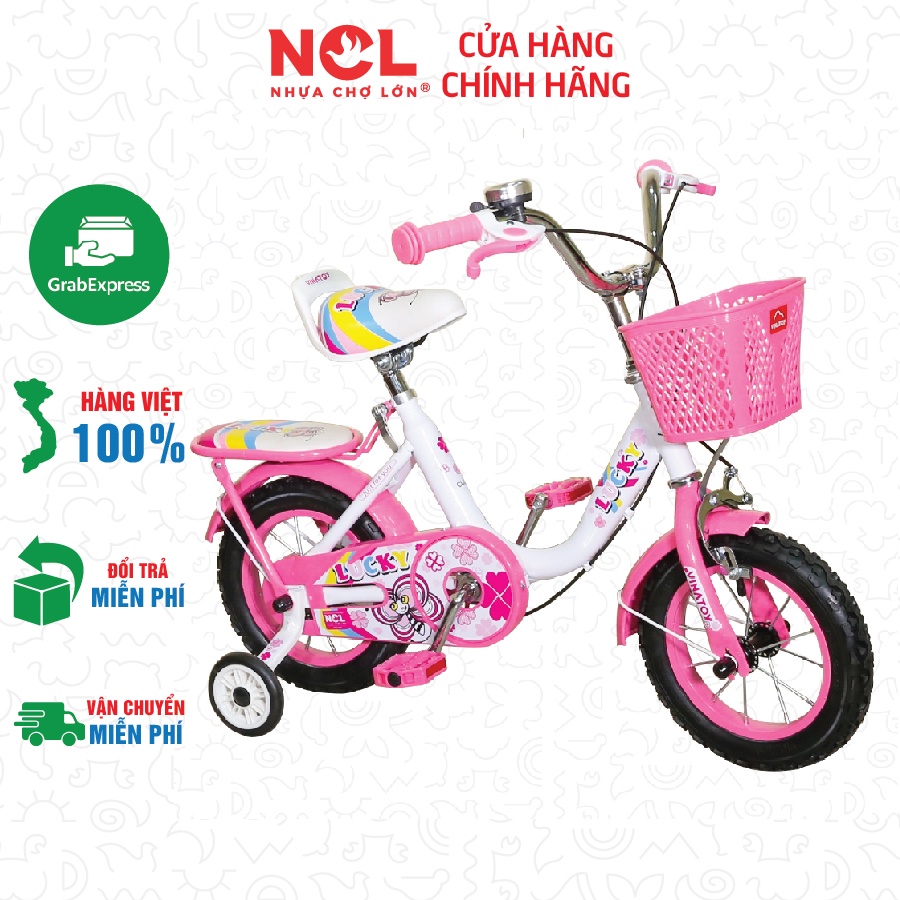 [Nhựa Chợ Lớn] Xe Đạp Trẻ Em 12 inch bánh căm K1 Lucky - Cho Bé Từ 2 đến 4 Tuổi