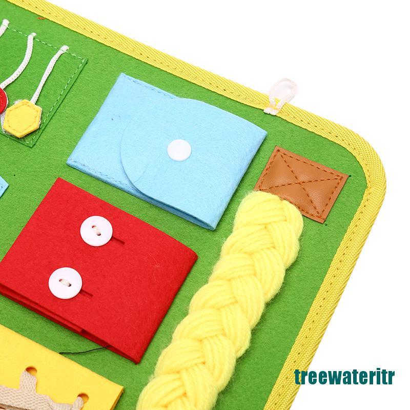 (new)Kids Busy Board Buckle Old Zip Button Lace Up Toy Montessori Early Education Toy