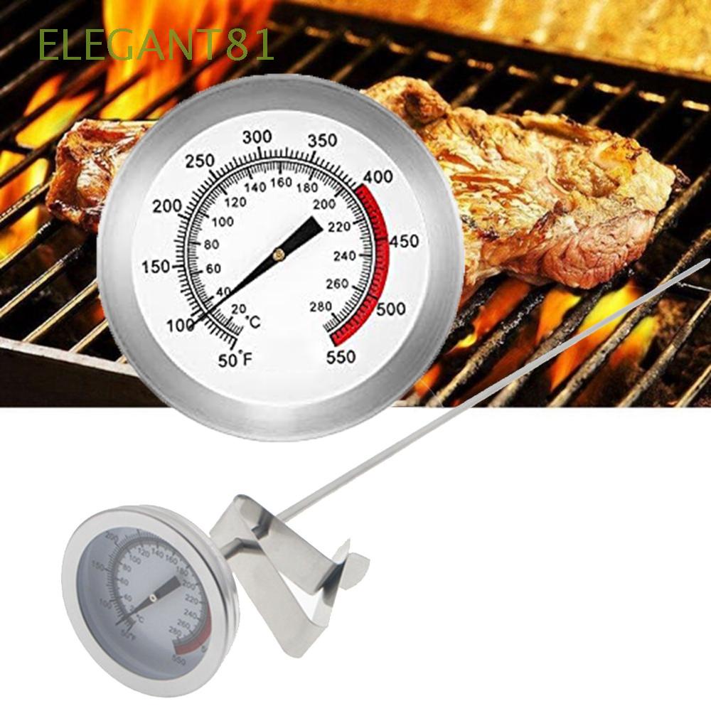 Nhiệt Kế Đo Nhiệt Độ Thịt Nướng Bbq Bằng Thép Không Gỉ Có Kẹp Tiện Dụng Cho Gia Đình / Gia Đình