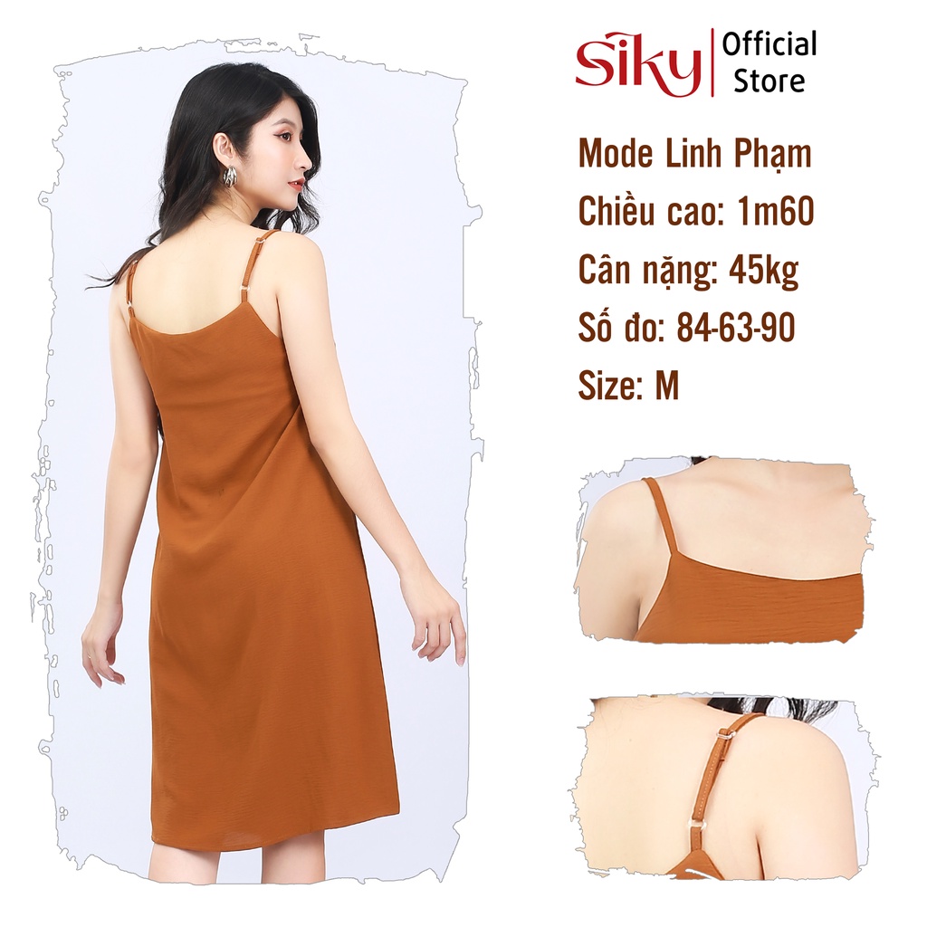 Váy 2 dây SIKY dáng suông chất đũi VX01
