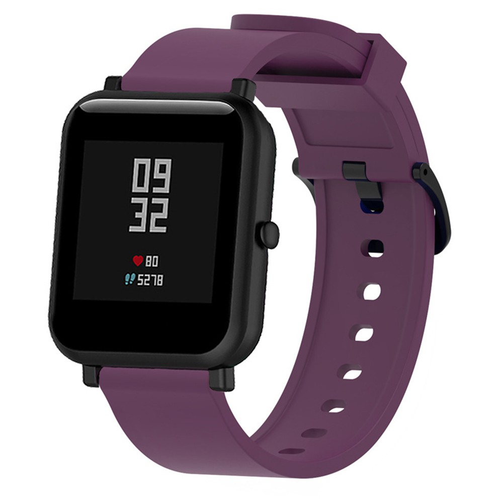 Dây Đeo Thay Thế Chất Liệu Silicon Màu Trơn Cho Xiaomi Huami Amazfit Bip Bit Pace Lite Youth