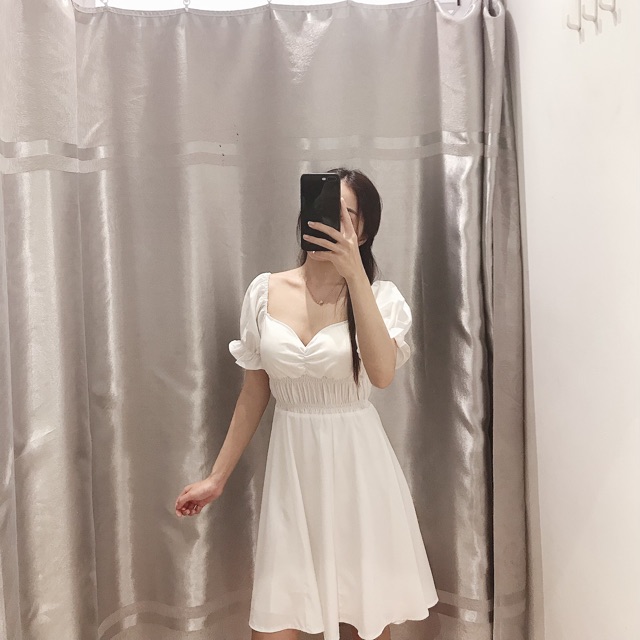 Váy trắng (hàng có sẵn-ảnh thật)