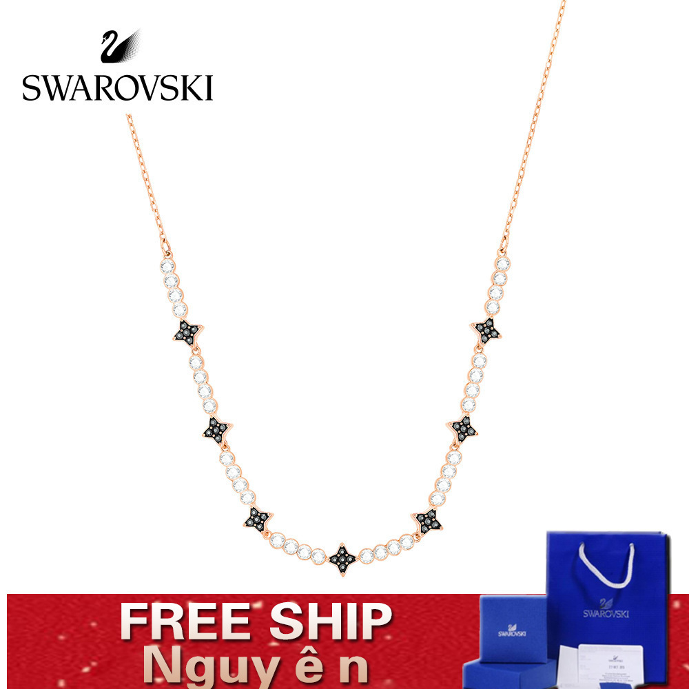 FREE SHIP Dây Chuyền Nữ Swarovski Lady HALVE Biểu tượng ngôi sao Necklace Crystal FASHION cá tính Trang sức trang sức đeo THỜI TRANG