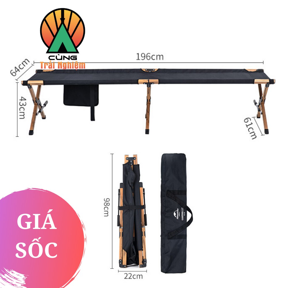 Giường Ngủ Xếp Du Lịch XJC03 Naturehike NH19X003-C Đa Năng, Gấp Gọn Tiện Dụng