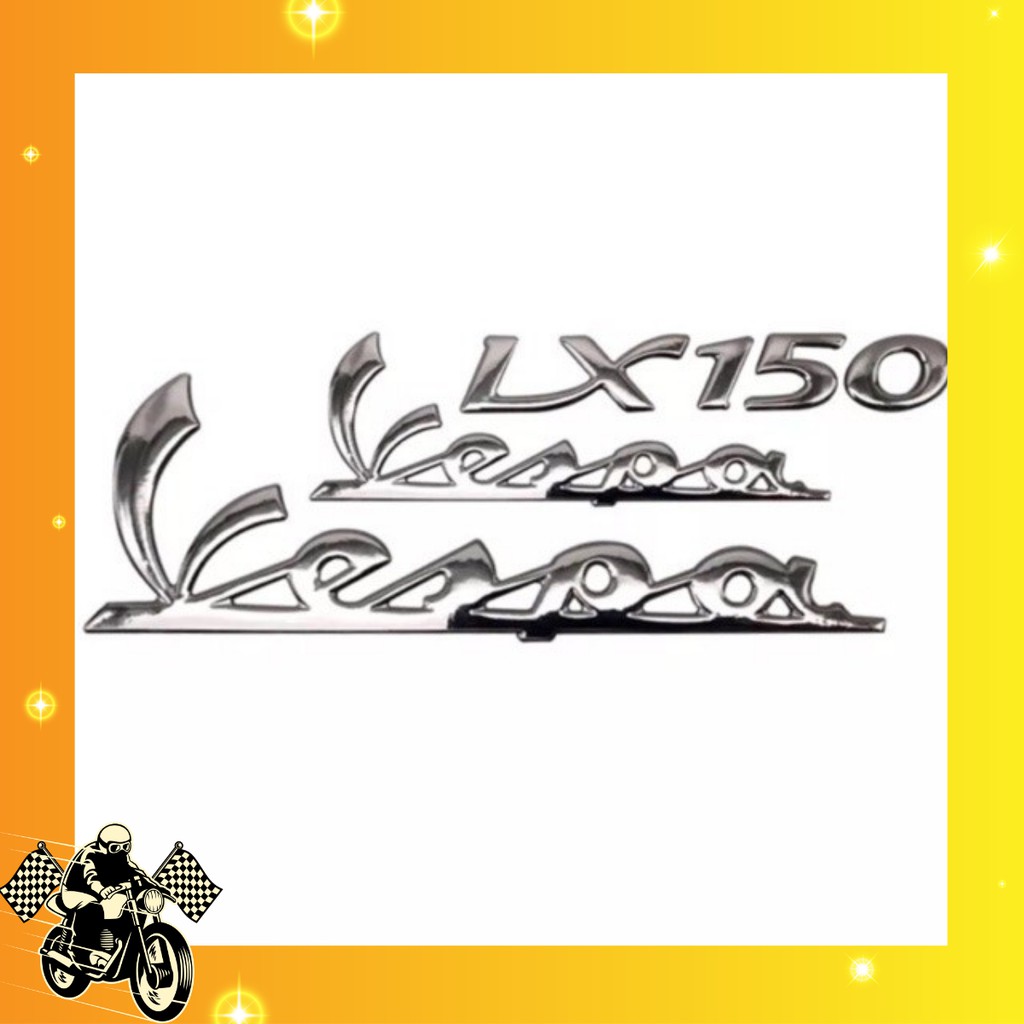 Bộ tem nổi đẹp chữ VESPA Sprint 125 3V Ie zin đét.. BB