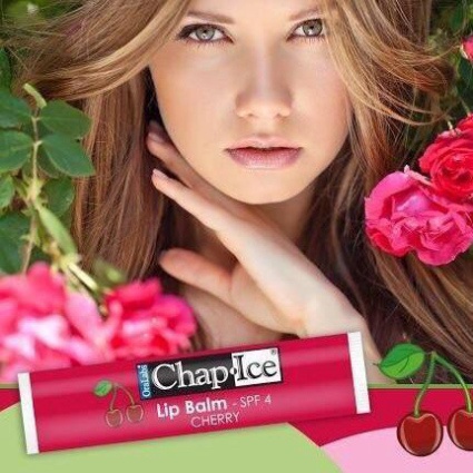 Son Dưỡng Môi OraLabs Chap Ice Lip Balm Cherry - Mỹ