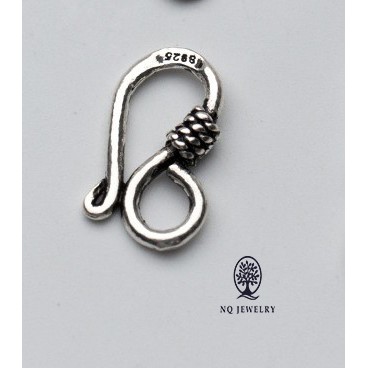 Charm bạc móc khóa chữ S lớn kết vòng tay, dây chuỗi - NQ Jewelry