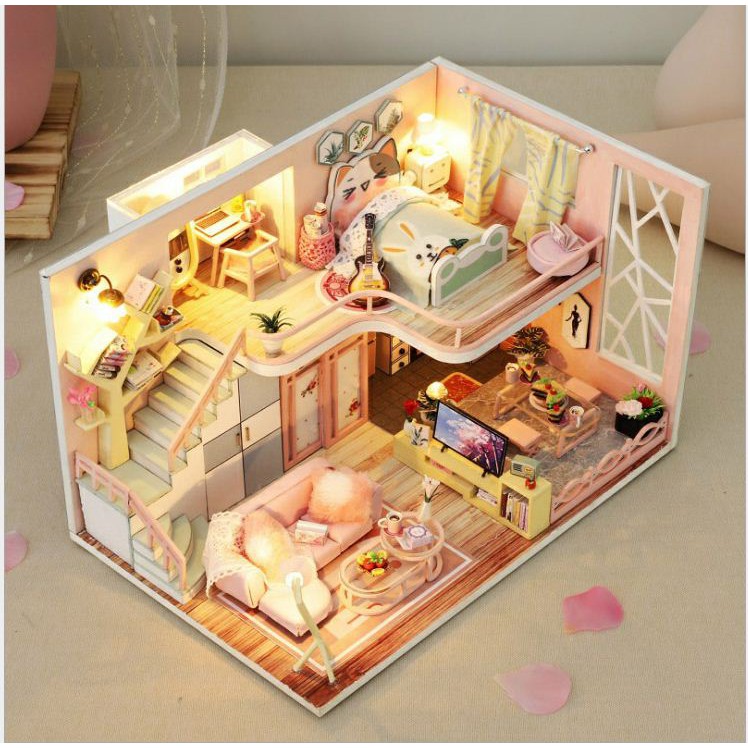 Mô hình nhà gỗ DIY - Kitty House