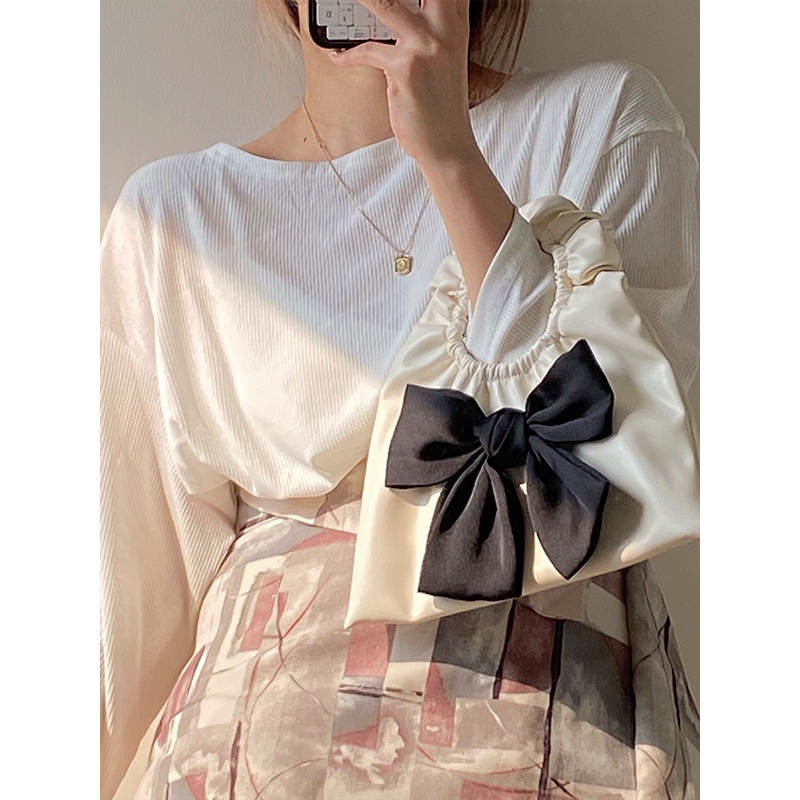 Túi Đeo Vai Mini Đính Nơ Kiểu Hàn Quốc Thời Trang Xuân Hè 2021 Cho Nữ