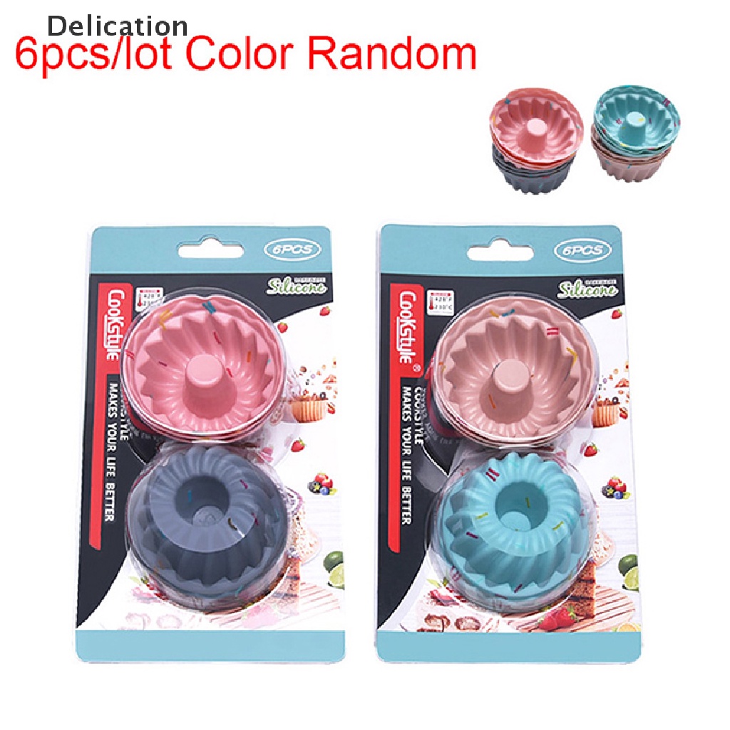 Set 6 Khuôn Silicone Làm Bánh Muffin Tiện Dụng