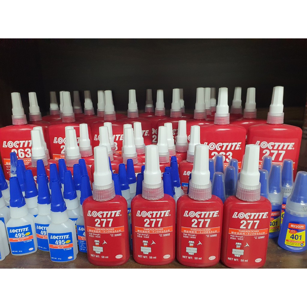 KEO DÁN KHÓA REN BULONG LOCTITE 277 MEDIUM STRENGTH OIL TOLERANT THREADLOCKER 50ML/250ML