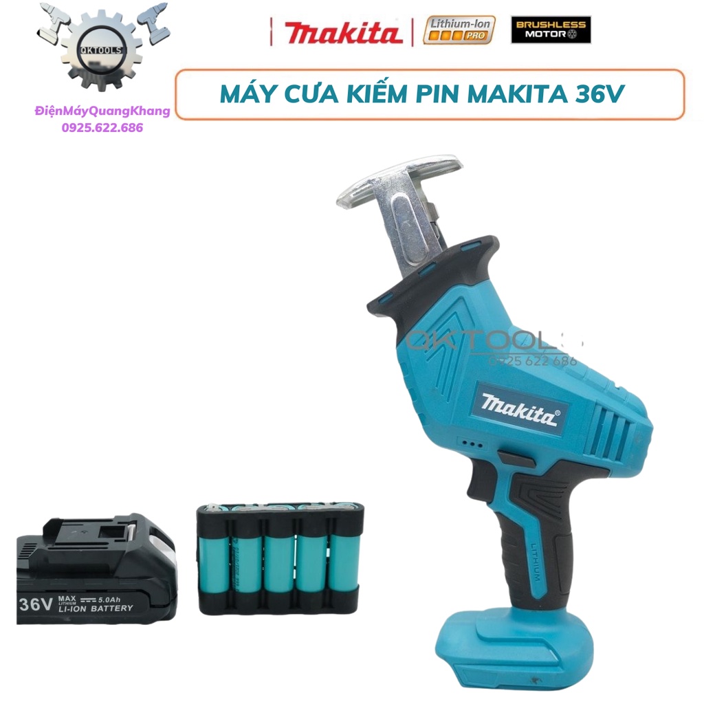 Máy cưa kiếm chạy pin Makita 36v , Kèm 4 lưỡi dự phòng