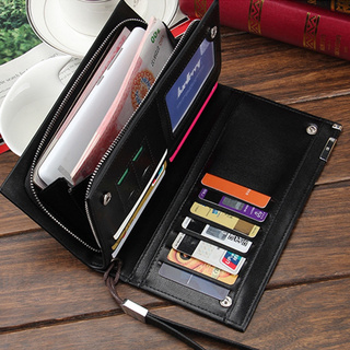 Baellerry men's Long Wallet multi function zipper handbag