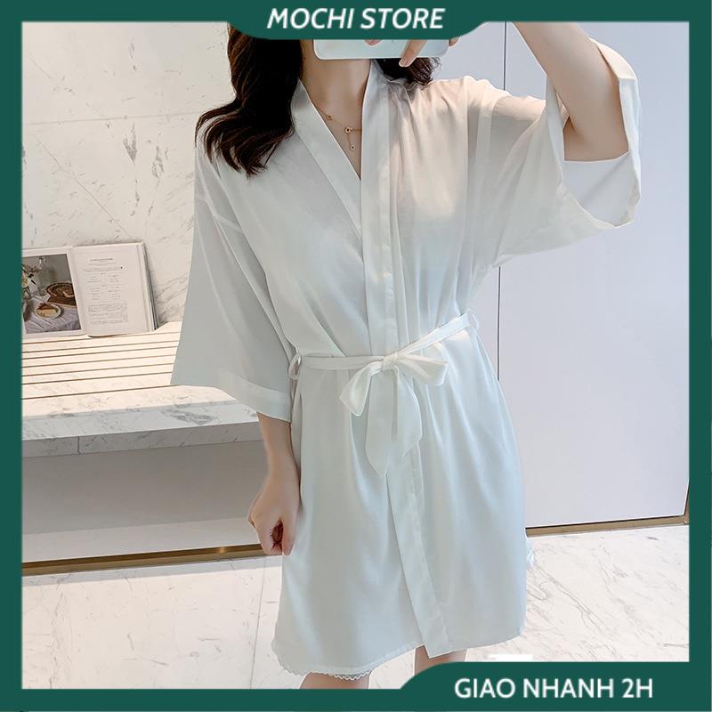 Áo Choàng Ngủ Kimono Lụa , Áo Choàng Tắm Nữ Chất Lụa Satin Nhiều Màu Phong Cách Nhật Bản Mới Gợi Cảm Cho Bạn Nữ. | BigBuy360 - bigbuy360.vn